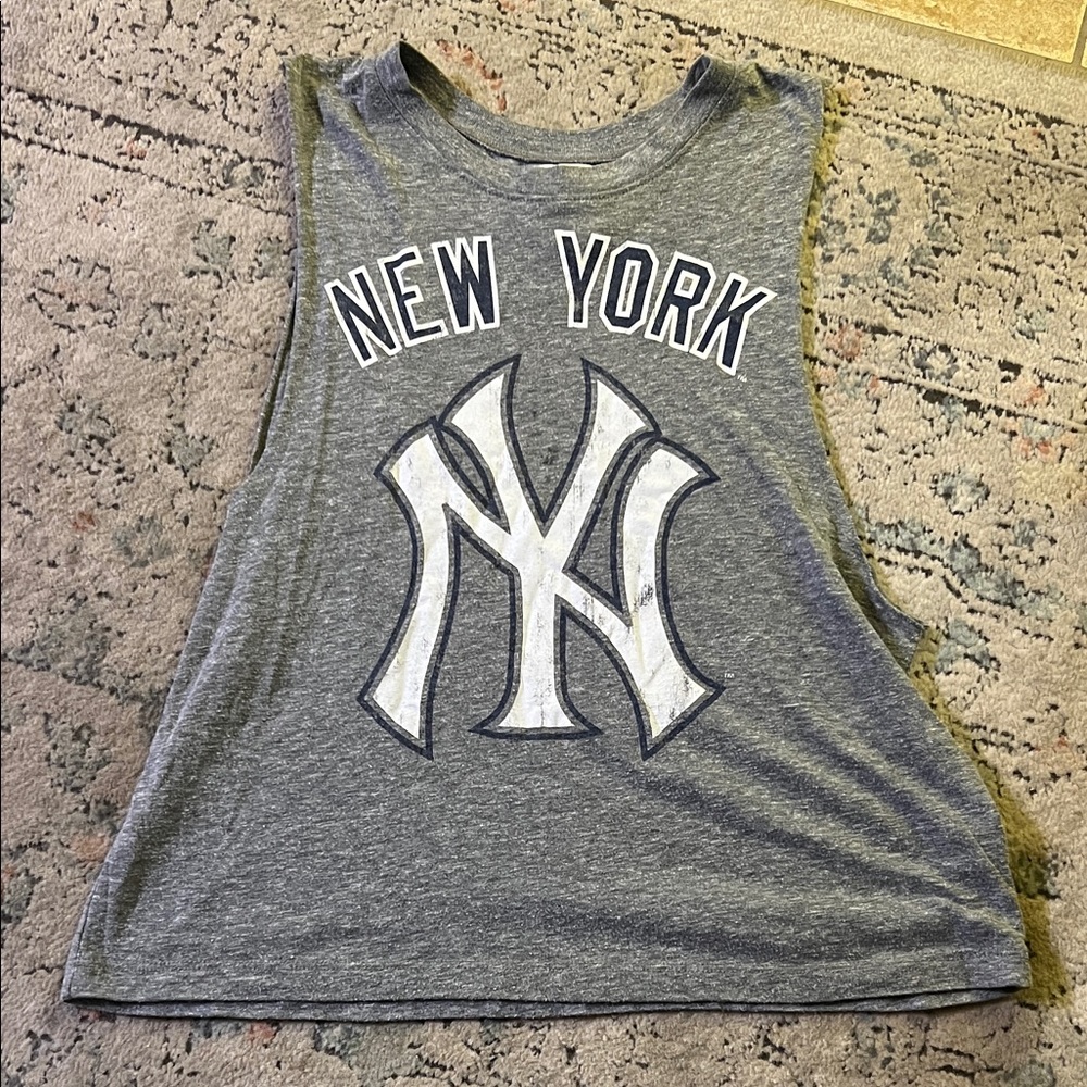 Women's Gray New York Muscle Tee